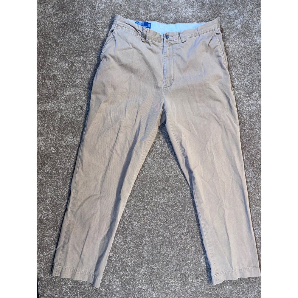 VTG‎ Polo Ralph Lauren Mens Khaki Chino Pants Classic Fit Straight Leg Casual
